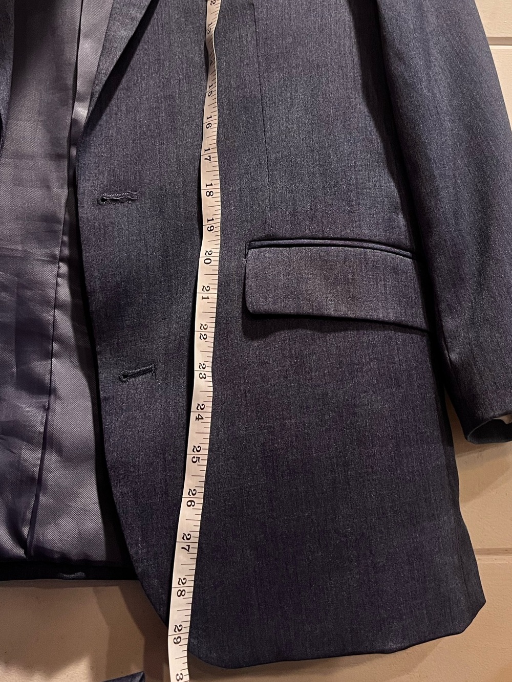 Savile Row Tailored Slate Blue Two-Piece Suit Custom Sizing Two Button - Picture 7 of 16